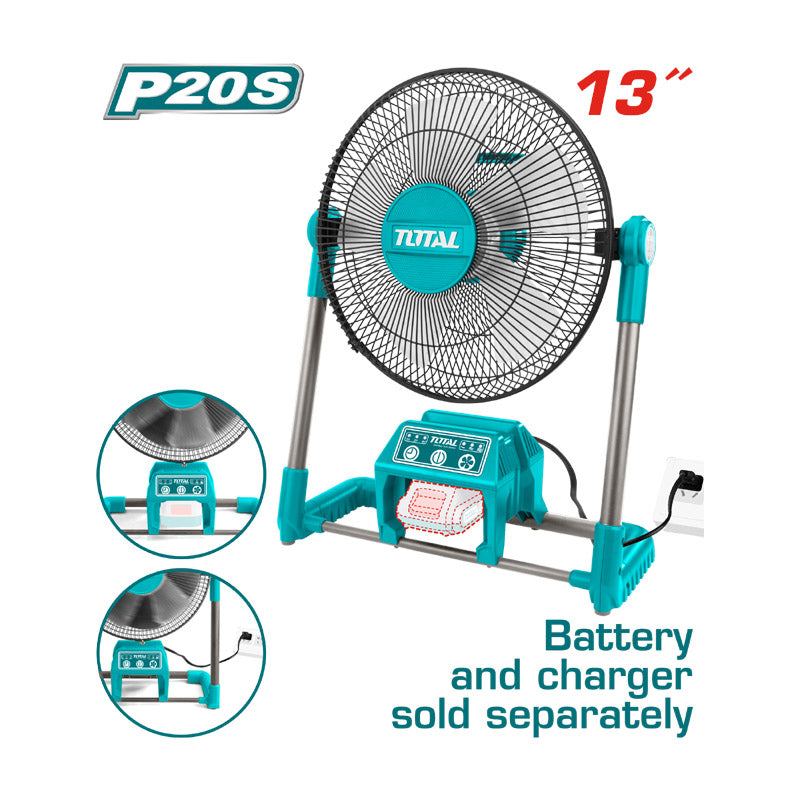 Total TFALI2001 | Cordless Fan - 20V / AC 13 Inch Bare Tool
