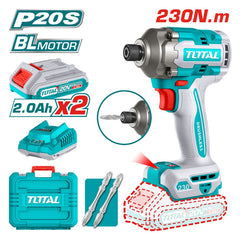 Total TIRLI2023 | Cordless Impact Driver - 20V 230Nm with Batteries & Charger