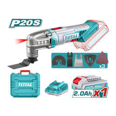Total TMLI20228 | Cordless Multi-Tool - 20V with Battery & Charger