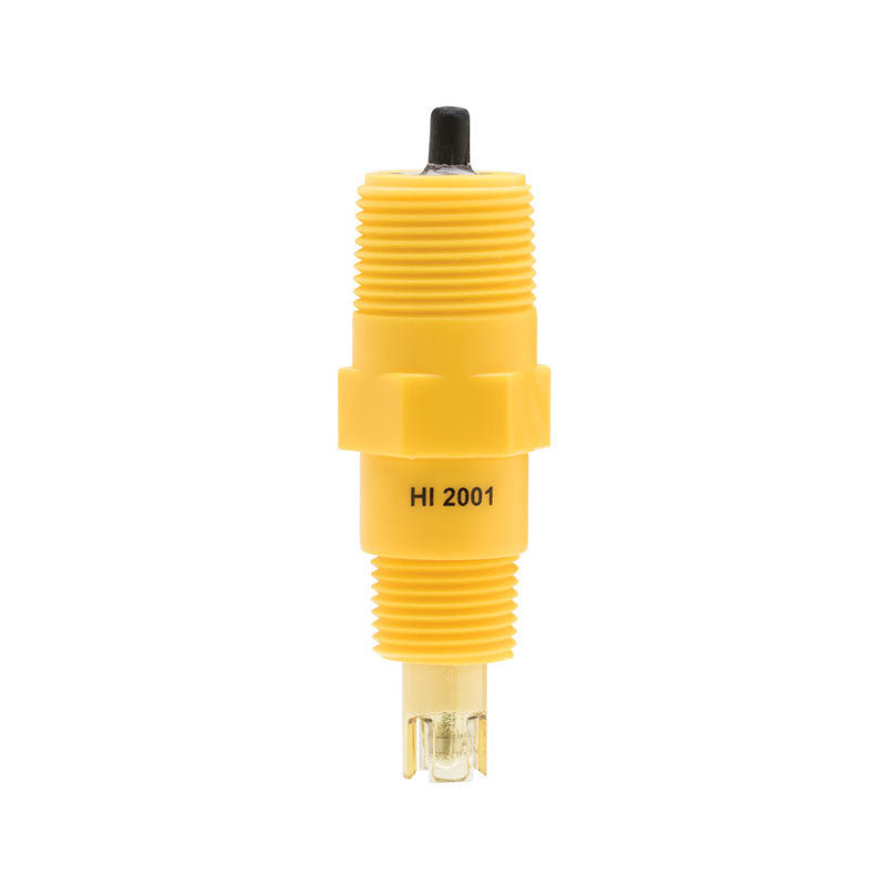 HI2001 ORP electrode, yellow color with PVDF body. Specially designed for online ORP meters
