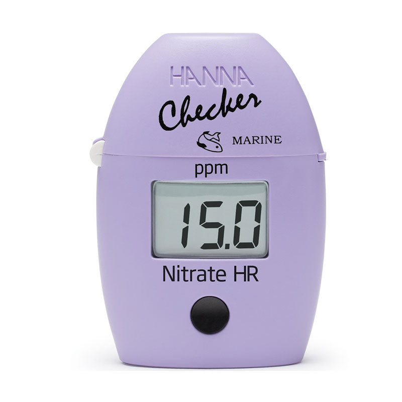 Hanna Marine Nitrate HR ppm checker HI782 with digital display on a white background