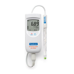 Hanna HI99192 Foodcare pH meter for drinking water on a white background