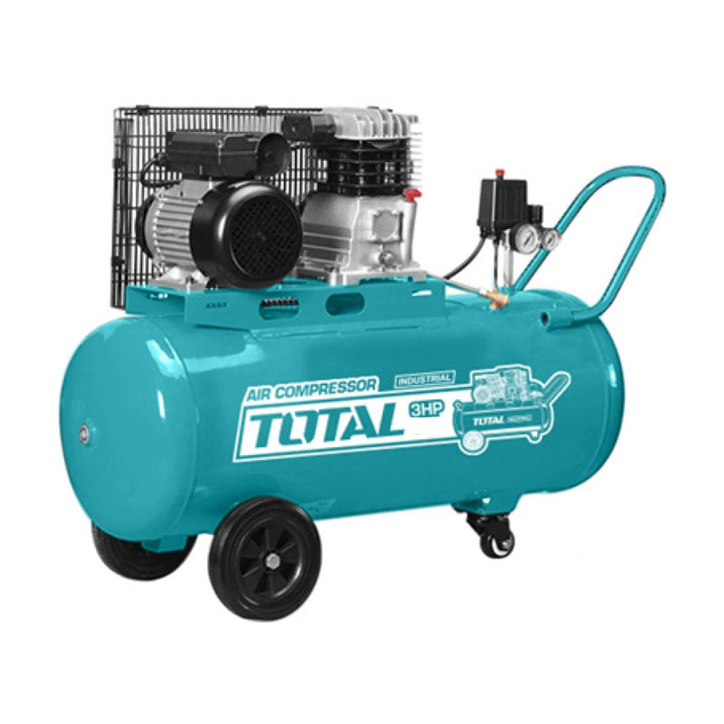 Total TC1301006 Air Compressor – 3HP Oil-Lubricated 100L Industrial Air Compressor