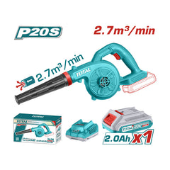 Total TABLI200281 20V Cordless Air Blower Kit – 18,000 RPM (Includes Battery)