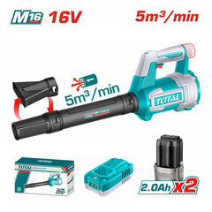 Total TABLI168082 | Cordless Blower - 16V with Batteries & Charger