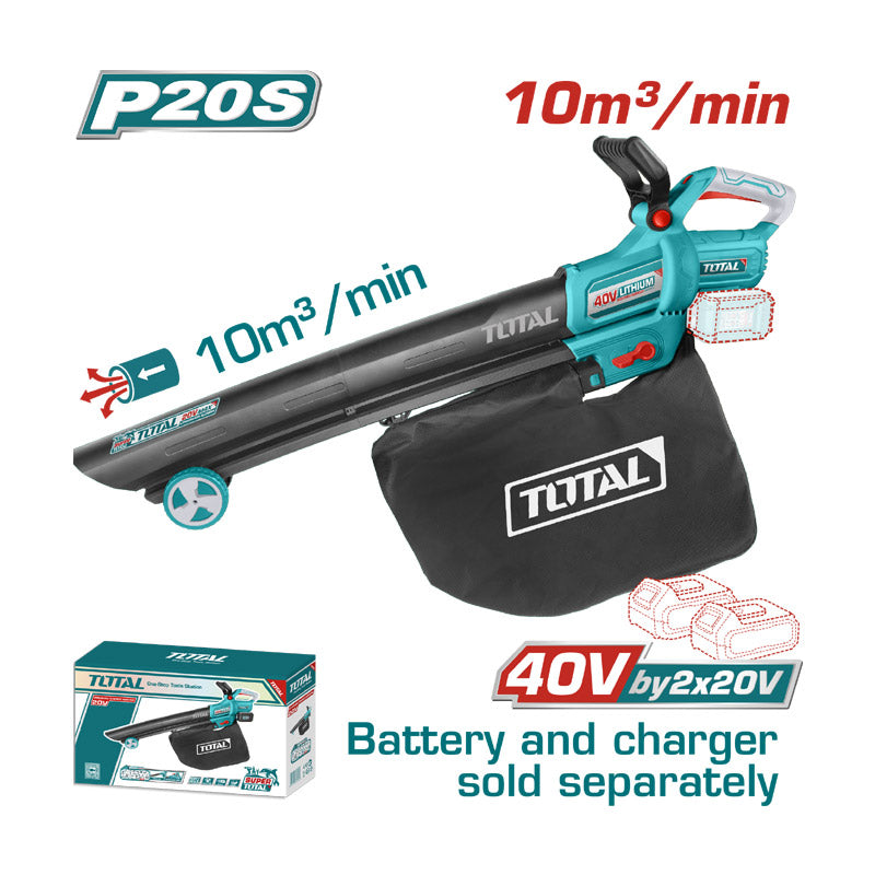 Total TABLI2003 | Cordless Aspirator Blower - 40V 600m³/h Bare Tool