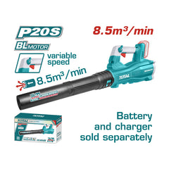 Total TABLI20428 | Brushless Cordless Blower - 20V 8.5m³/min Bare Tool