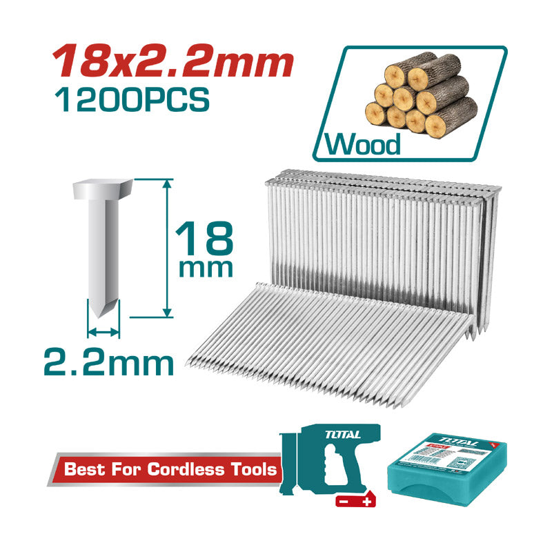 Total TAC12018 | Concrete Nails - 18mm 1200 Pcs for TCSTLI3805