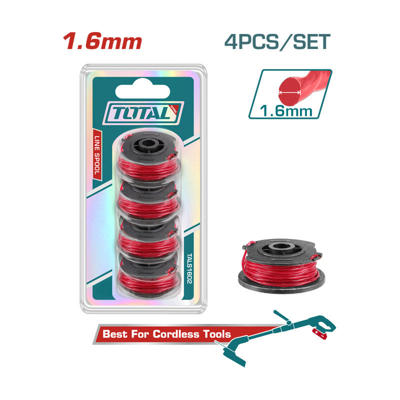 Total TALS1602 | Line Spool - 1.6mm Spiral Line - 4 Pcs Pack