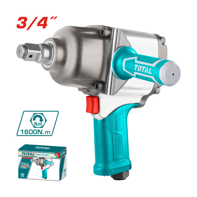 Total TAT40342 | Air Impact Wrench - 3/4 Inch 1600Nm Twin Hammer