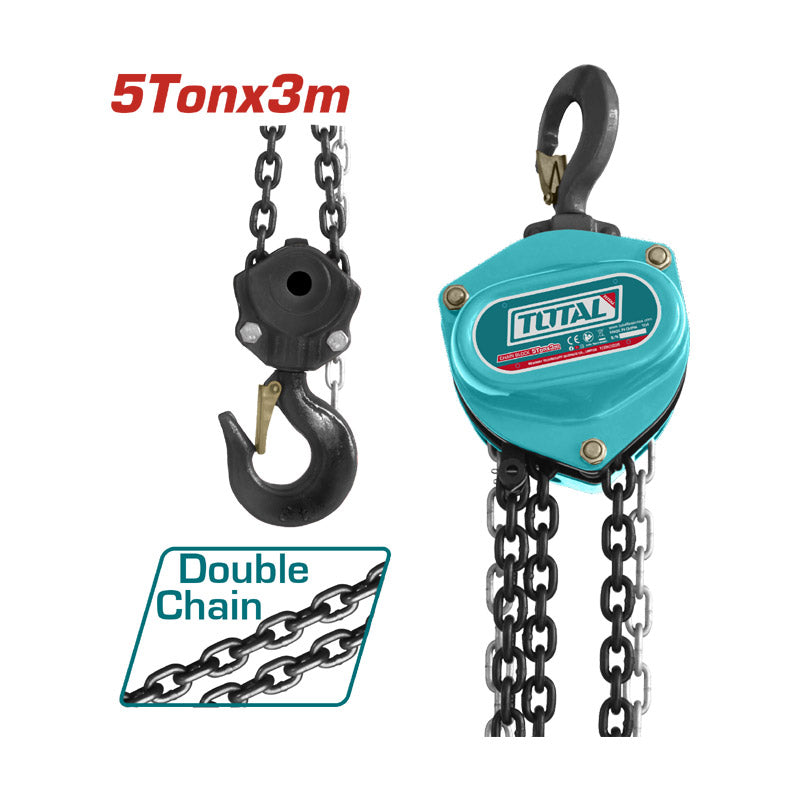 Total TCBK0205 | Chain Block - 5 Ton 3m Industrial Hoist