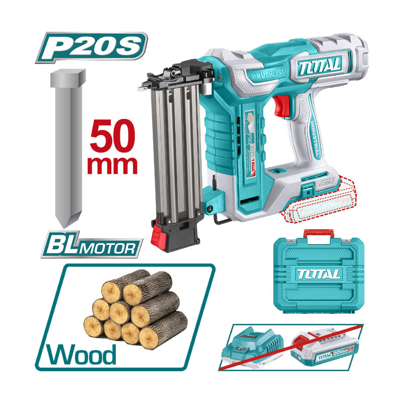 Total TCBNLI5005 | Cordless Brad Nailer - 20V F15-F50 Bare Tool