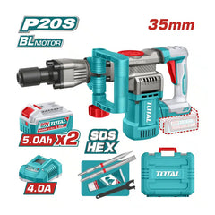 Total TDBLI203582 | Cordless Demolition Breaker - 20V 16J with Batteries & Charger