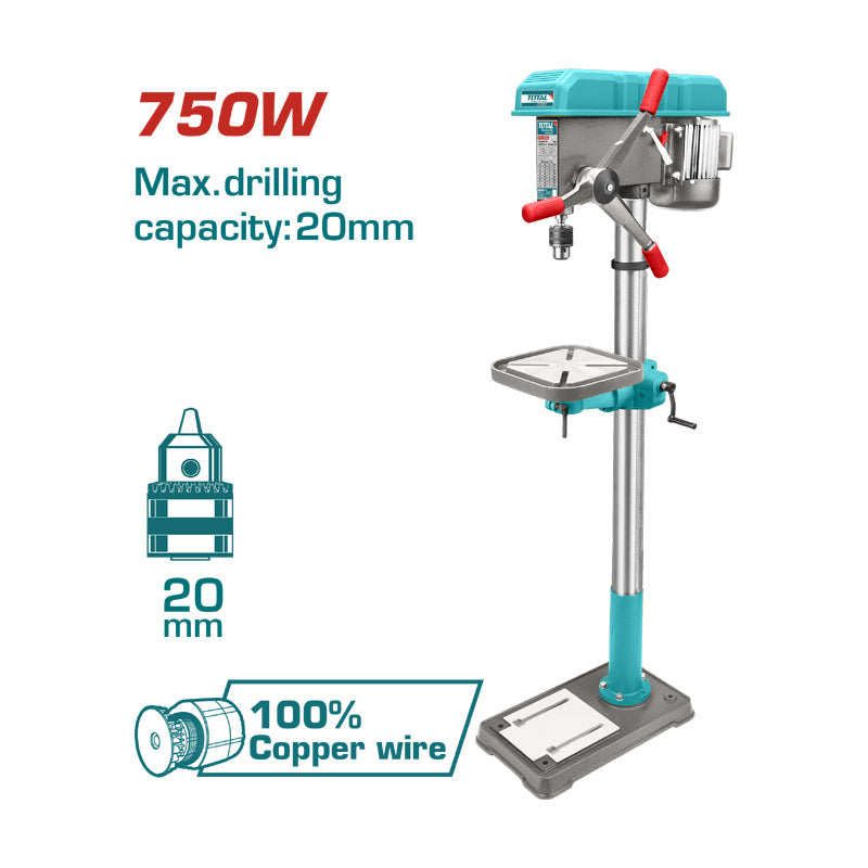 Total TDP207505 | Drill Press - 750W 20mm Floor Type