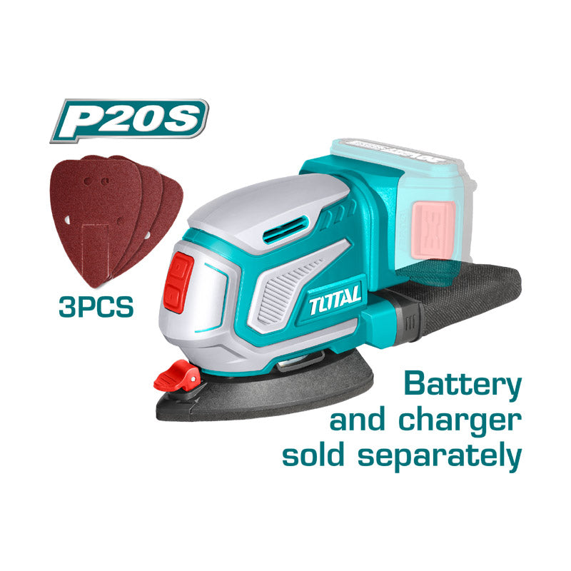 Total TDSLI2051 | Cordless Palm Sander - 20V 125mm Bare Tool