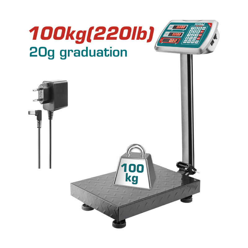 Total TESA31001 | Electronic Scale - 100kg 20g Graduation LED Display