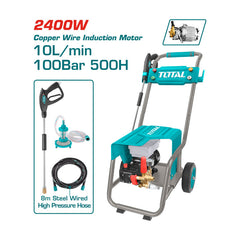 Total TGT11176 | Commercial High Pressure Washer - 2400W 100Bar Copper Pump