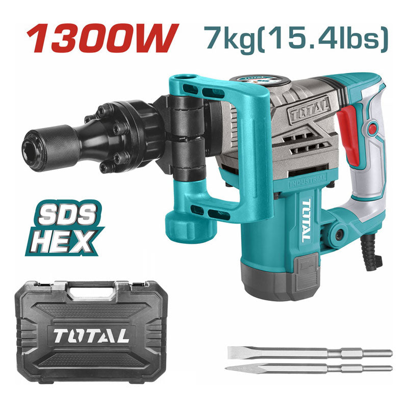 Total TH2130016 | Demolition Breaker - 1300W 20J 7kg HEX Chuck
