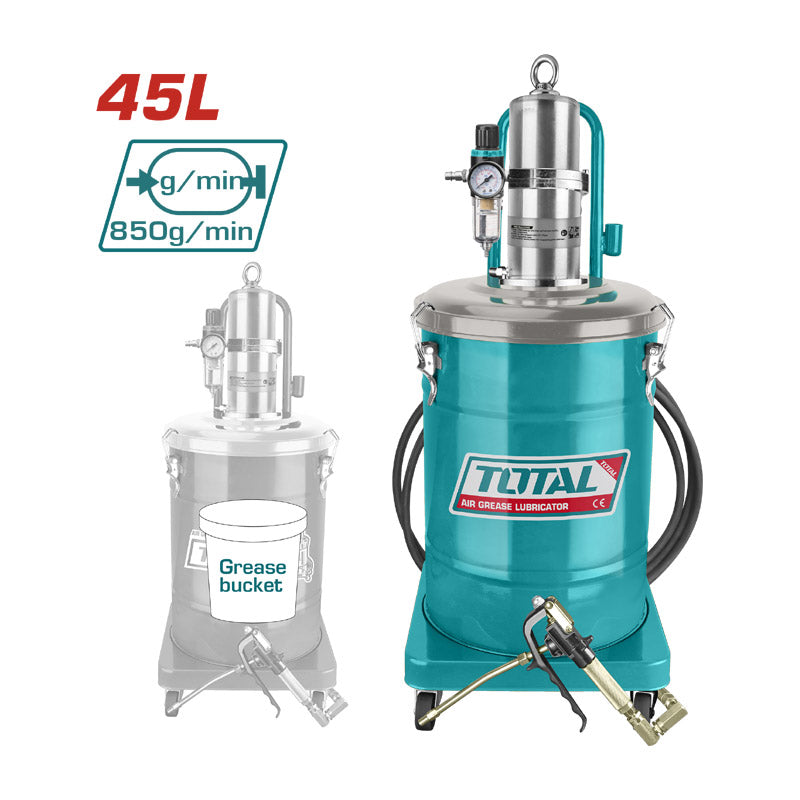 Total THT118452 | Air Grease Lubricator - 45L 50:1 Pneumatic Grease Unit