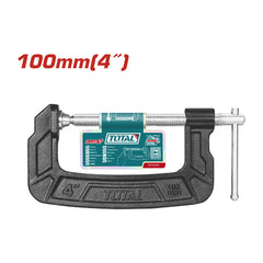 TOTAL THT13141 Heavy-Duty Malleable Cast Iron G-Clamp (4-Inch)