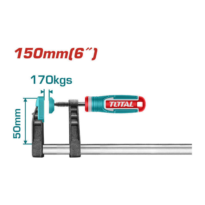 TOTAL THT1320501 Professional Woodworking F-Clamp (150x50mm)
