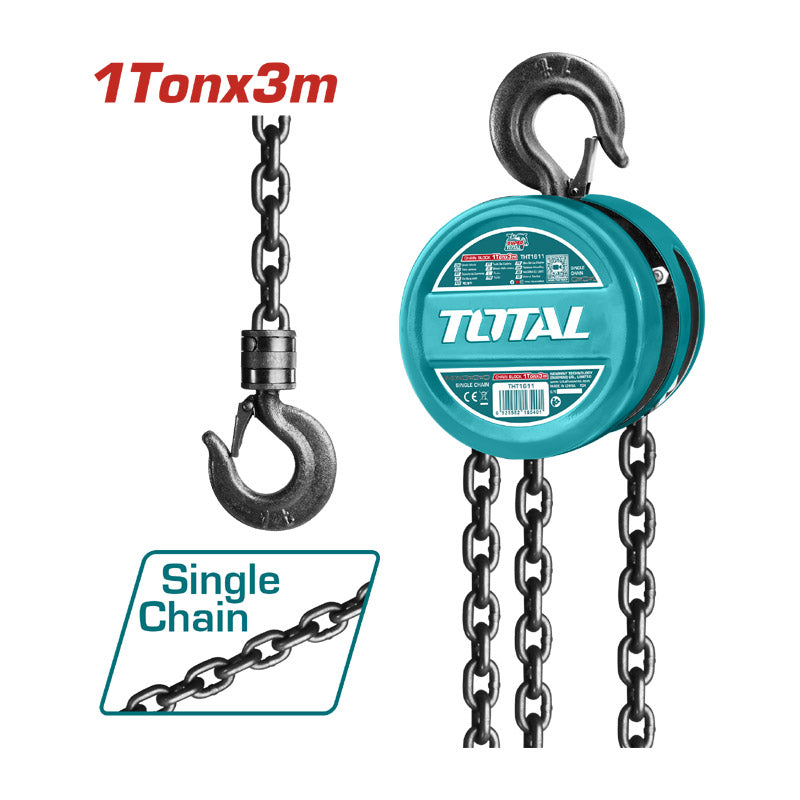 Total THT1611 | Chain Block - 1 Ton 3m Manual Hoist
