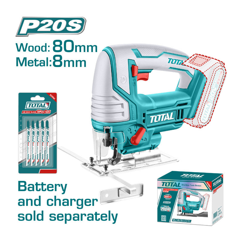 Total TJSLI8501 | Cordless Jig Saw - 20V 80mm Bare Tool