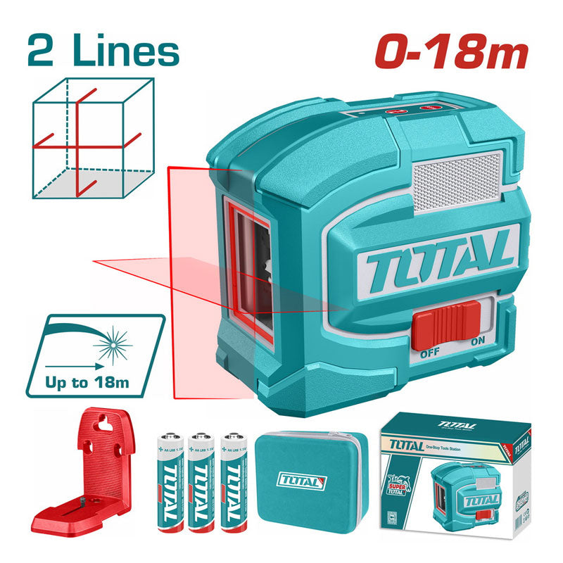 Total TLL156503 | Self-Leveling Line Laser - Red Beam 0-18m