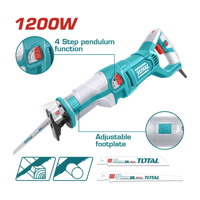 Total TS1001201 | Reciprocating Saw - 1200W 210mm Wood Capacity