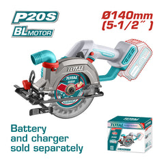 Total TSLI1402 | Brushless Cordless Circular Saw - 20V 140mm Bare Tool