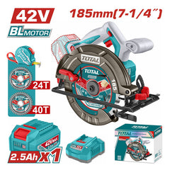 Total TSLI4218511 | Cordless Circular Saw - 185mm with Battery & Charger