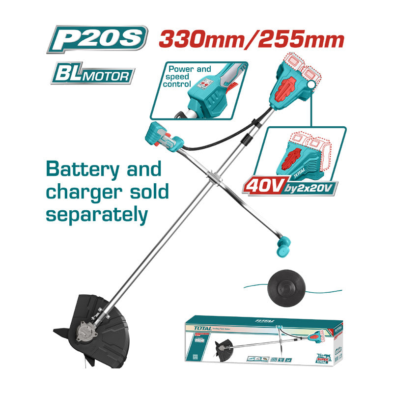 Total TSTLI20018 | Cordless String Trimmer & Brush Cutter - 40V Bare Tool