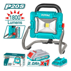 Total TWLI20258 | Cordless Portable Lamp - 20V 1800lm with Battery & Charger
