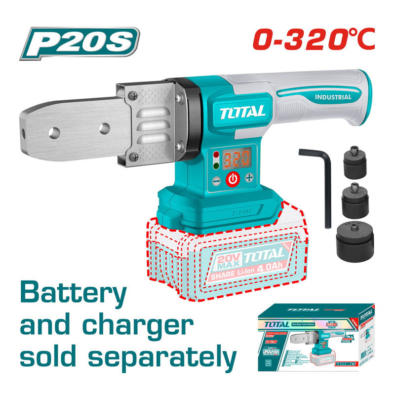 Total TWTLI2018 | Cordless Plastic Tube Welding Tool - 20V 20-32mm Bare Tool