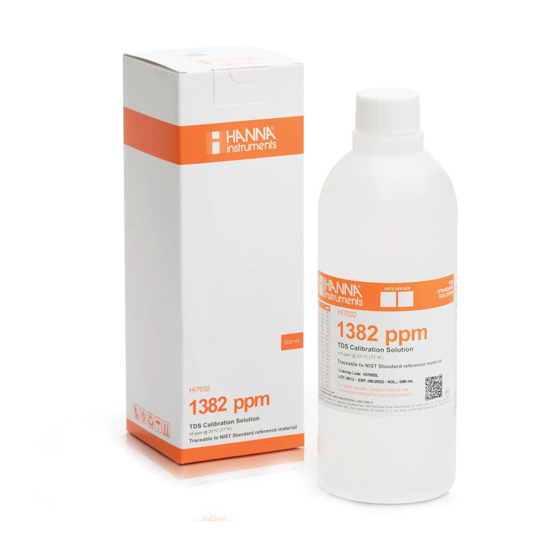 Hanna HI7032L 1382 mg/L (ppm) TDS Calibration Solution – 500 mL