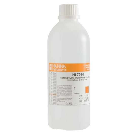 HI7034L | Hanna Conductivity Buffer Solution 80,000µS/cm - 500ml