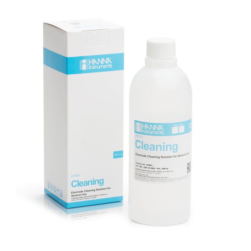 HI7061L | Hanna General Purpose Cleaning Solution for pH Electrodes (500mL)