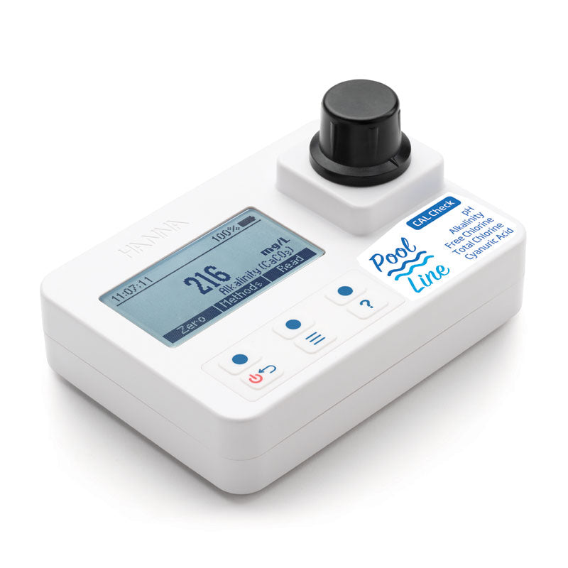 HI971044 | Hanna Pool Line Total & Free Chlorine, pH, Alkalinity & Cyanuric Acid Photometer