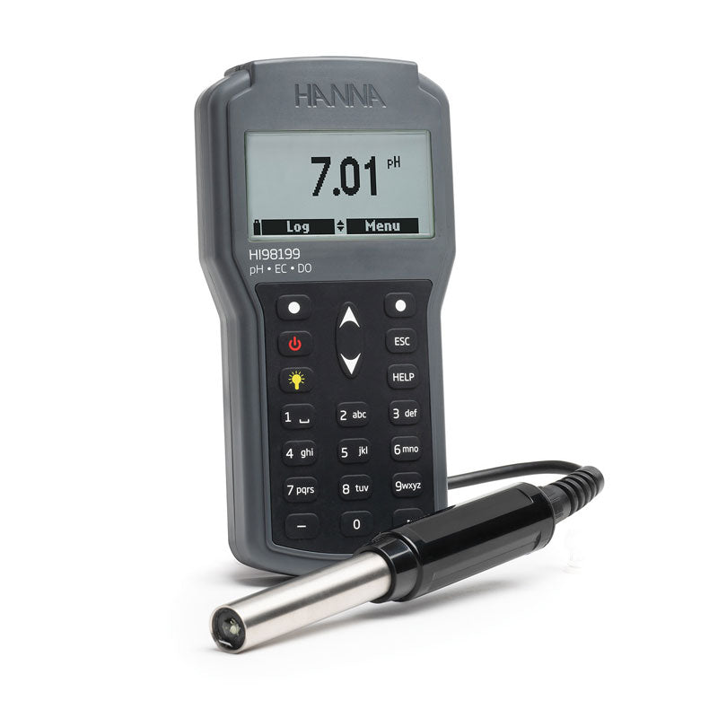 HI98199 | Hanna Portable pH, EC & DO Meter with Digital Probe