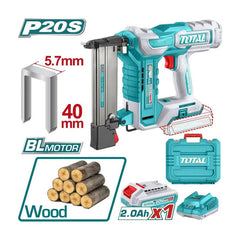Total TCSNLI6008 | Cordless Crown Stapler Nailer - 20V K10-K40 with Battery & Charger