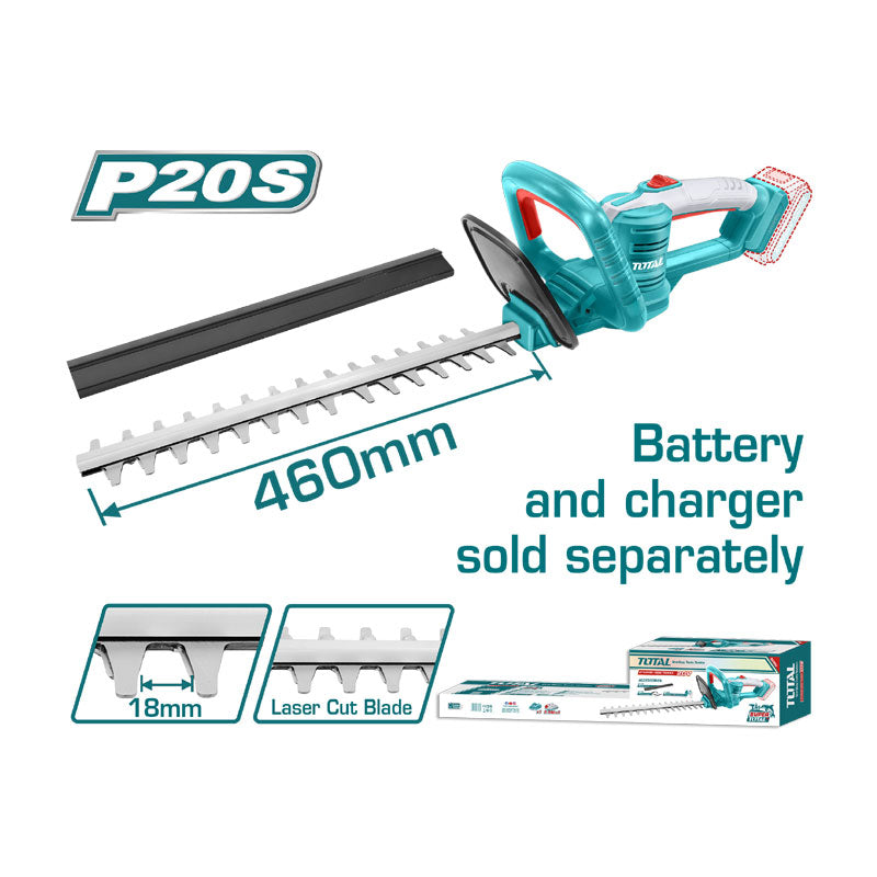 Total THTLI20018 | Cordless Hedge Trimmer - 20V 460mm Bare Tool