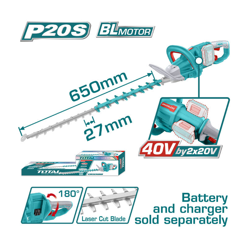 Total THTLI40028 | Cordless Hedge Trimmer