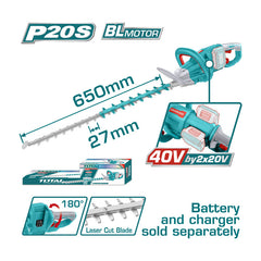 Total THTLI40028 | Cordless Hedge Trimmer