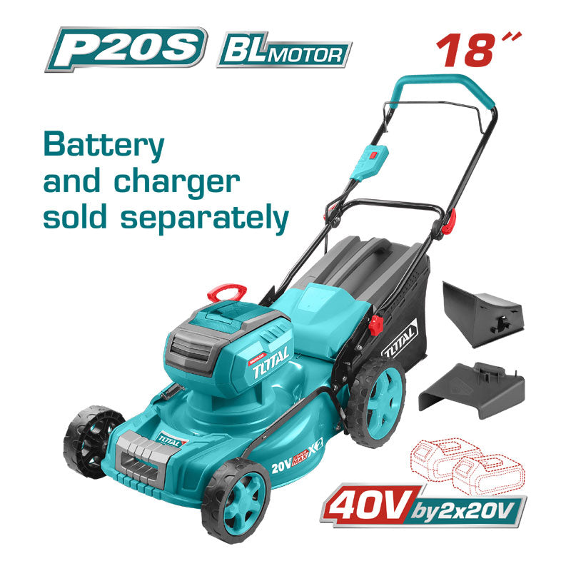 Total TLMLI20185 40V Cordless Lawn Mower – Brushless, Bare Tool