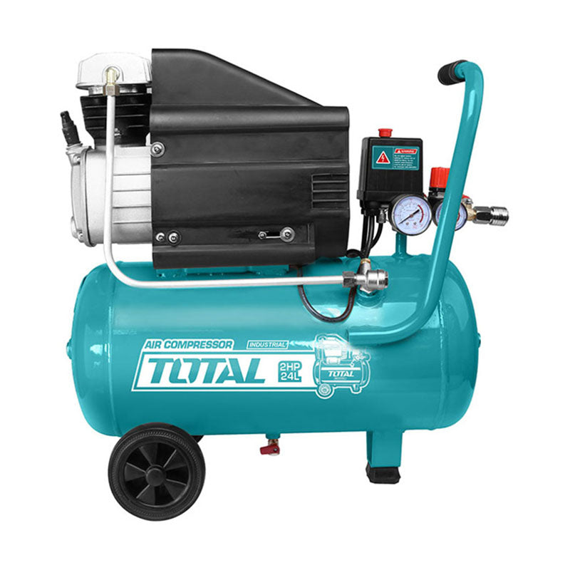 Total TC120246 Air Compressor – 2HP Oil-Lubricated 24L Portable Air Compressor