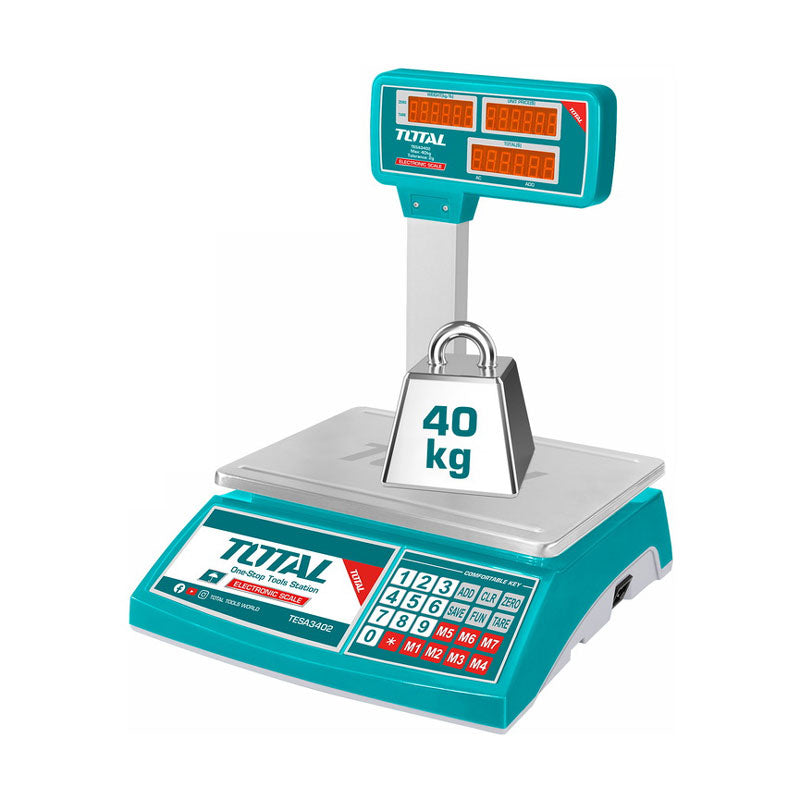 TOTAL TESA3402 40kg Heavy-Duty Benchtop Electronic Scale