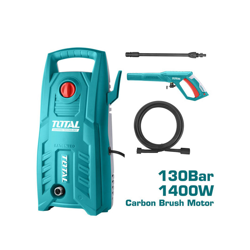 Total TGT11316 High-Pressure Washer – 1400W 130 Bar Compact Power Cleaner