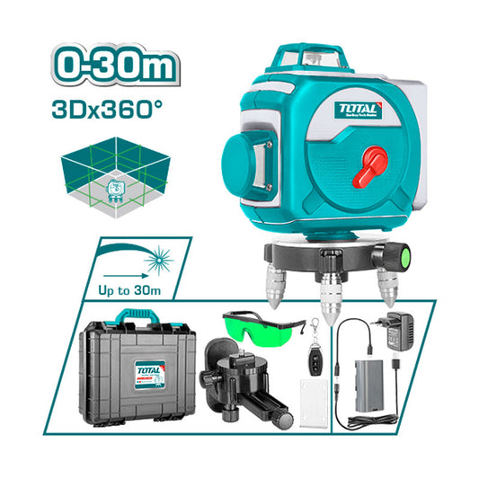 TLL255267 | Total 3D Green Laser Level Meter - 30m