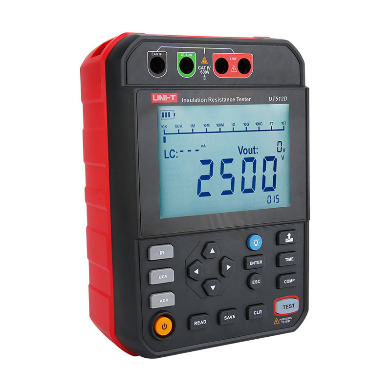UNI-T UT512D 2.5kV Digital Insulation Resistance Tester – 1TΩ
