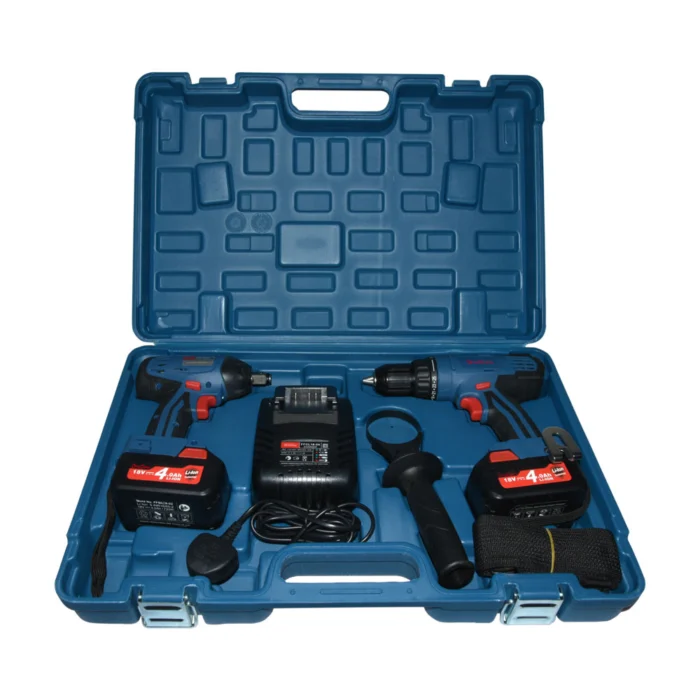 Dongcheng DCKIT05 Cordless Kit Driver Drill + Impact Wrench - 18V